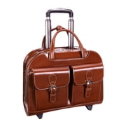 DAVIS | 15  Leather Wheeled Laptop Briefcase