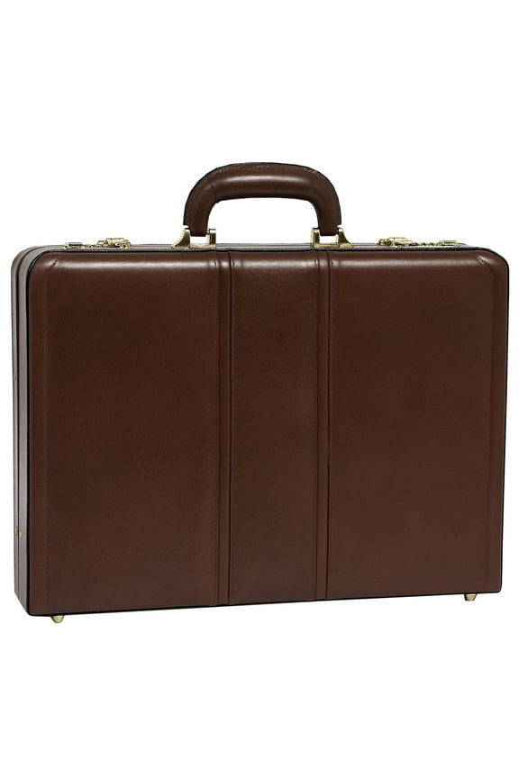 McKlein Daley Leather Attache Case - Brown