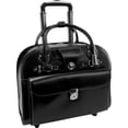 thumbnail image 1 of McKlein EDGEBROOK, Wheeled Ladies' Laptop Briefcase, Top Grain Cowhide Leather, Black (96315), 1 of 5