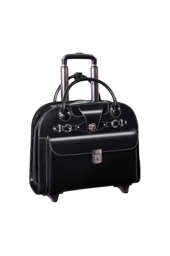 EDGEBROOK | 15 Leather Wheeled Laptop Briefcase