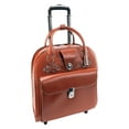 thumbnail image 1 of McKlein EDGEBROOK, Wheeled Ladies' Laptop Briefcase, Top Grain Cowhide Leather, Brown (96314), 1 of 6