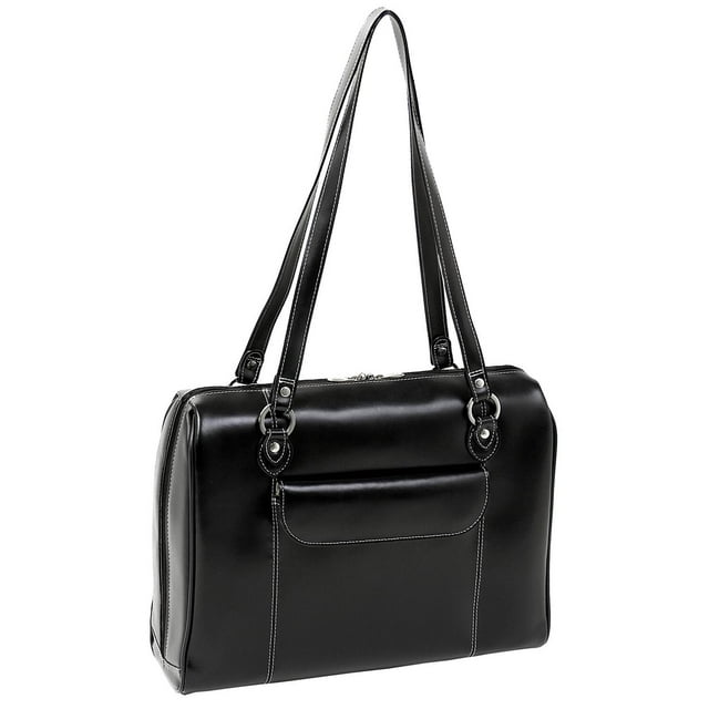 McKlein GLENVIEW, Ladies' Laptop Briefcase, Top Grain Cowhide Leather, Black (94745)