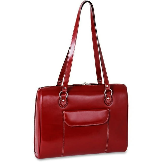 McKlein GLENVIEW, Ladies' Laptop Briefcase, Top Grain Cowhide Leather, Red (94746)
