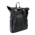 thumbnail image 1 of S Series | KENNEDY | 17" Leather Dual Access Laptop Backpack - Black, 1 of 7