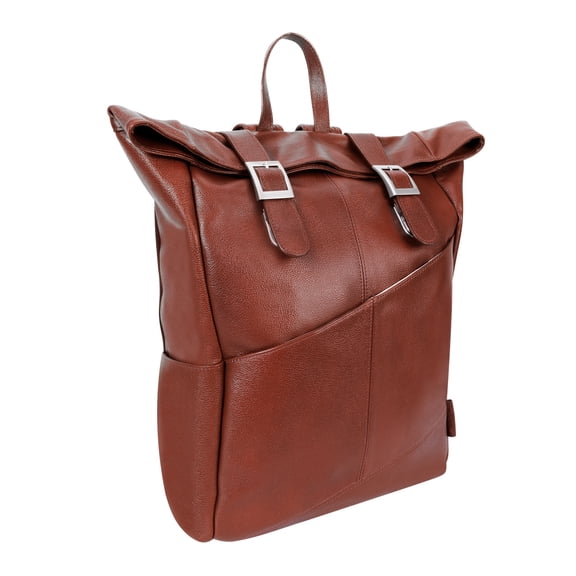 KENNEDY | 17” Leather Dual-Access Laptop Backpack