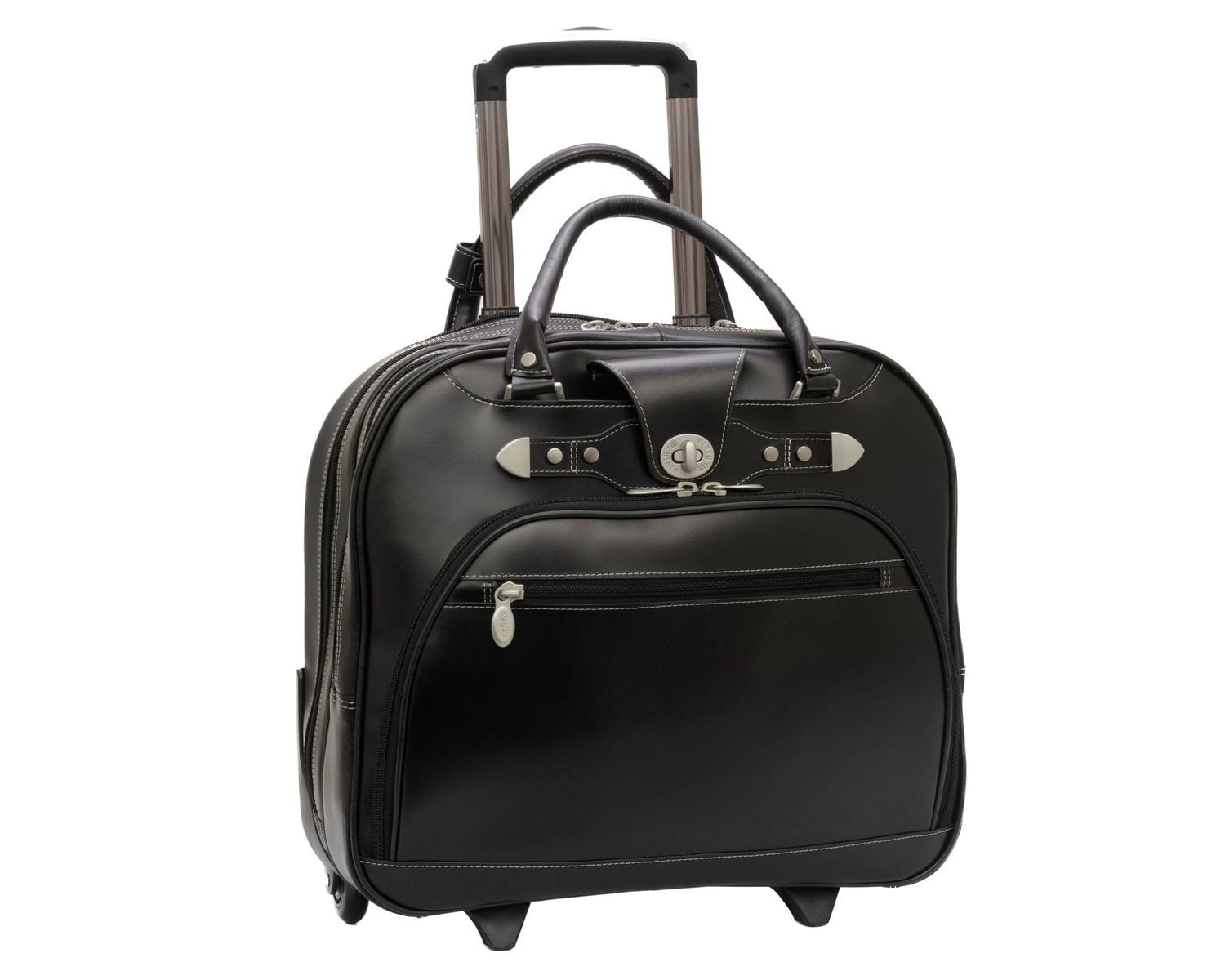 15" Leather Wheeled Ladies' Laptop Briefcase