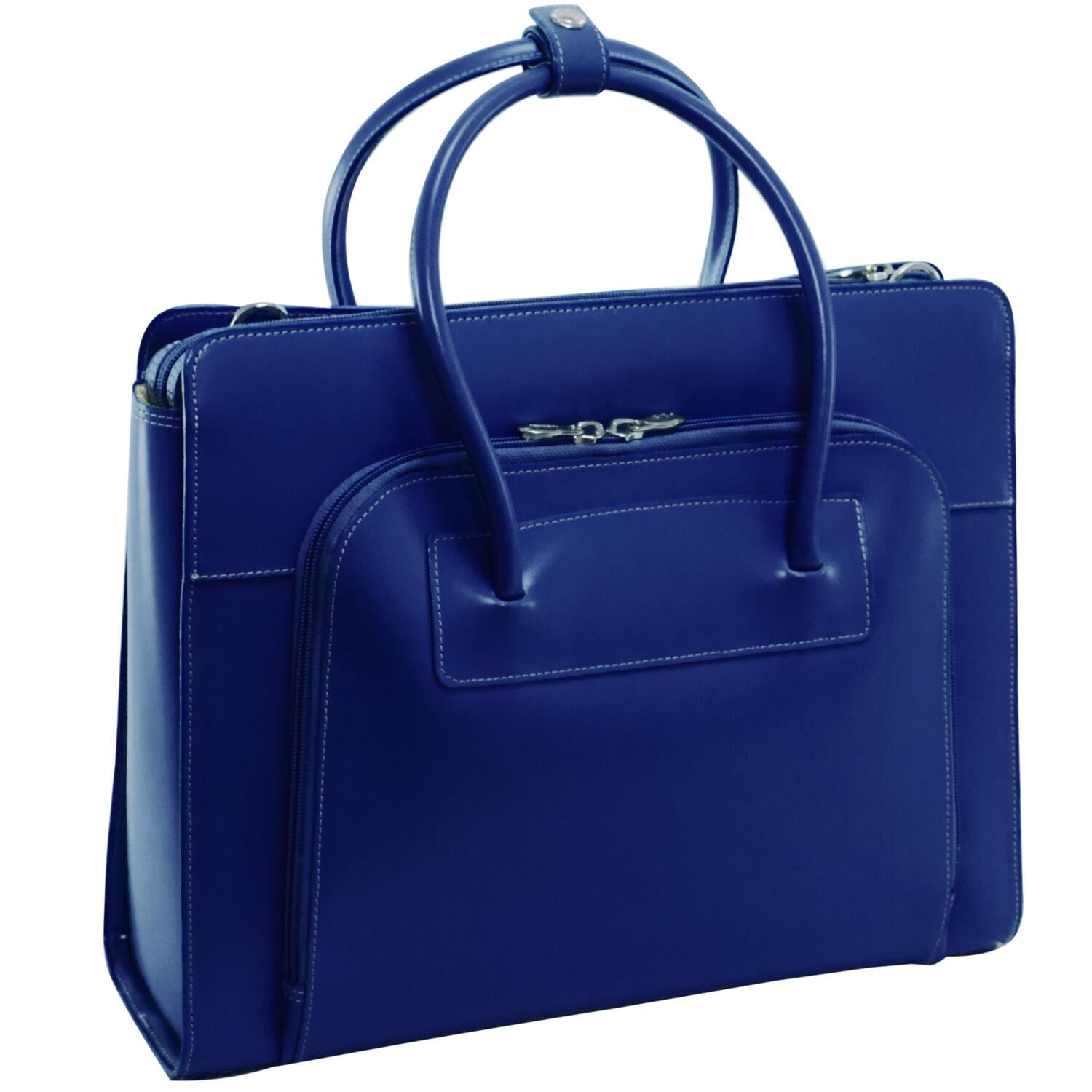 DHgate.com:Mens Blue Leather Single Strap Commuter Messenger