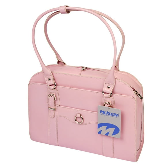 McKlein Laptop Briefcase Womens Career Pink Genuine Leather 96529 USA Hillside Travel Outdoor Bag