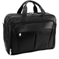 thumbnail image 1 of McKlein PEARSON, Expandable Double Compartment Laptop Briefcase, Top Grain Cowhide Leather, Black (84565), 1 of 5