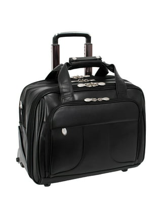 K-Cliffs Genuine Leather Rolling Briefcase Travel Luggage Laptop Bag, Brown  Unisex