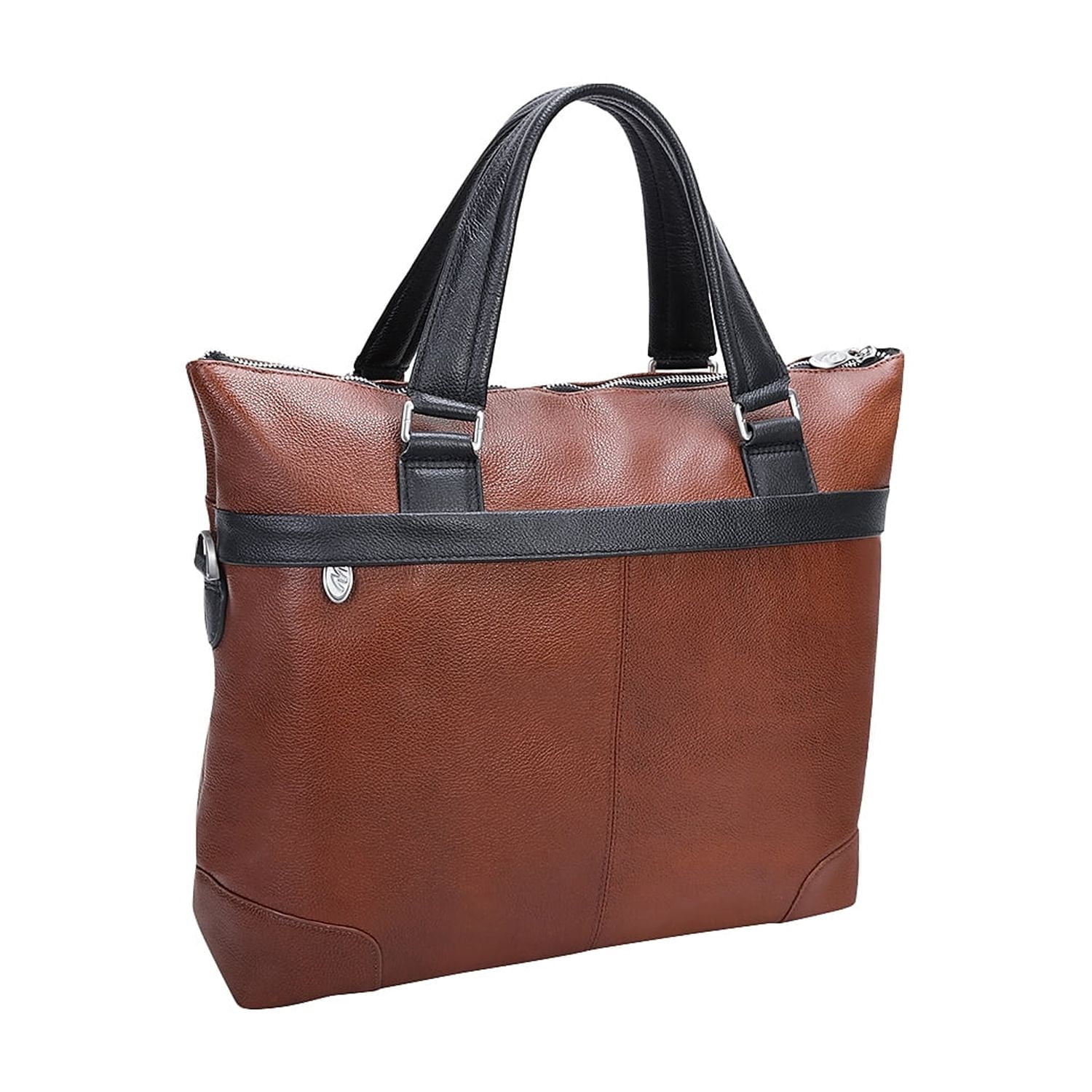 EASTWARD | 15” Leather Two-Tone Tablet & Laptop Briefcase