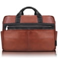 thumbnail image 1 of SOUTHPORT | 17” Leather Two-Tone Laptop Briefcase, 1 of 9