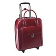 thumbnail image 1 of McKlein UPTOWN, Vertical Wheeled Ladies' Laptop Briefcase, Top Grain Cowhide Leather, Red (97696), 1 of 2