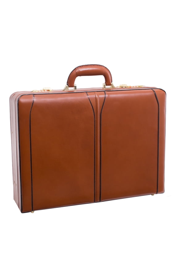 McKleinUSA McKlein TURNER Top Grain Cowhide Leather 4.5" Expandable Attach Briefcase Brown (80484)