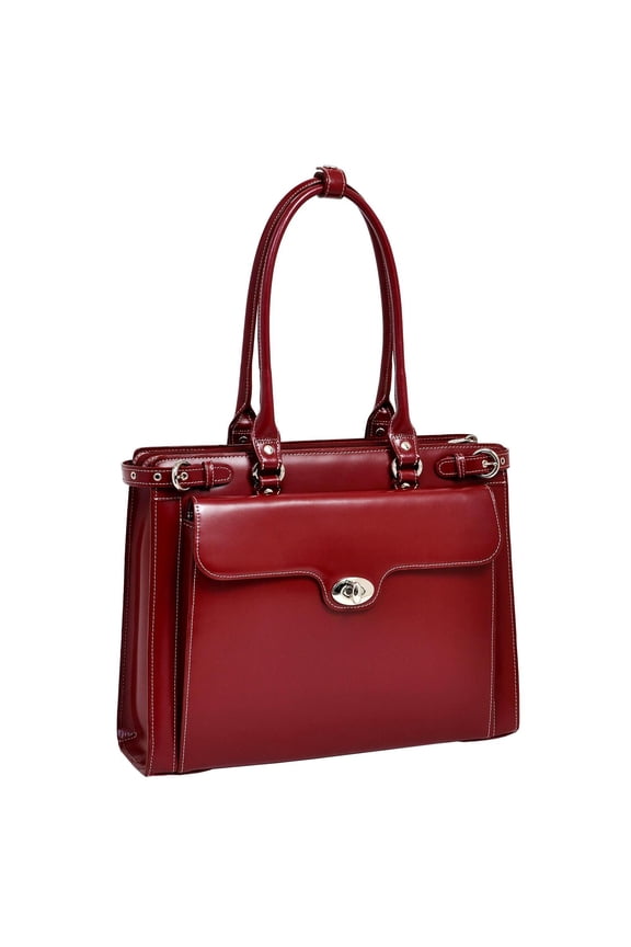 McKlein, W Series, WINNETKA, Top Grain Cowhide Leather, 15" Leather Ladies' Laptop Briefcase