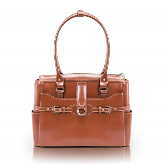 W Series | WILLOW SPRINGS | 15" Leather Ladies' Laptop Briefcase - Brown