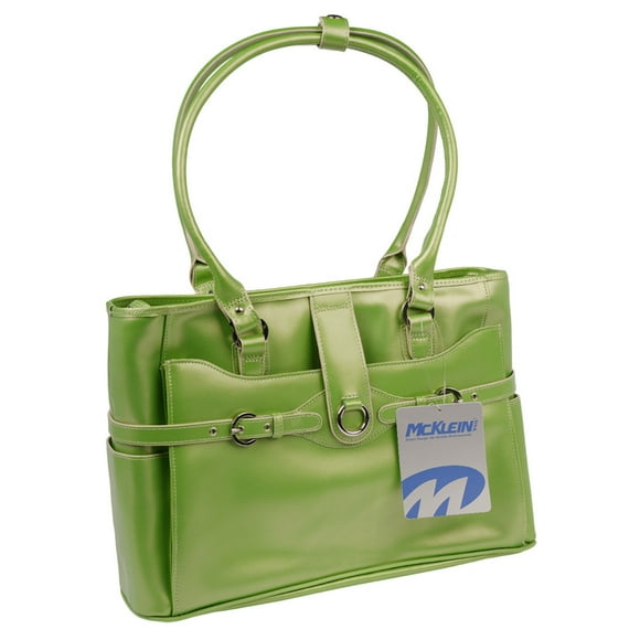 McKlein Womens Laptop Briefcase Career Green 96561 USA Willow Springs Travel Outdoor Leather Bag