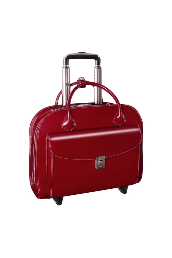 GRANVILLE | 15” Leather Wheeled Laptop Briefcase