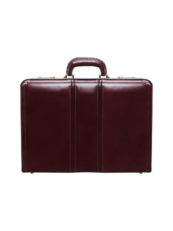 McKleinUSA Daley V Series Leather Locking Attache Burgundy (80436)