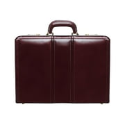 McKleinUSA Daley V Series Leather Locking Attache Burgundy (80436)