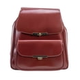 thumbnail image 1 of M Series | KENDALL | Leather Business Laptop Tablet Backpack - Red, 1 of 5