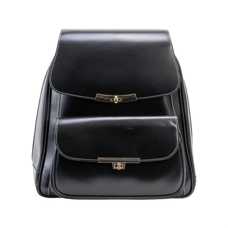 M Series | KENDALL | Leather Business Laptop Tablet Backpack - Black