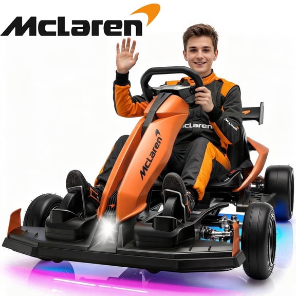 iYofe 48V McLaren Electric Go Kart for Adult & Teen, 750W Motor, Hydraulic Disc Brake, 4 Wheel Spring Suspension, Foldable Design, Ride on Toy for Boys Girls 14+