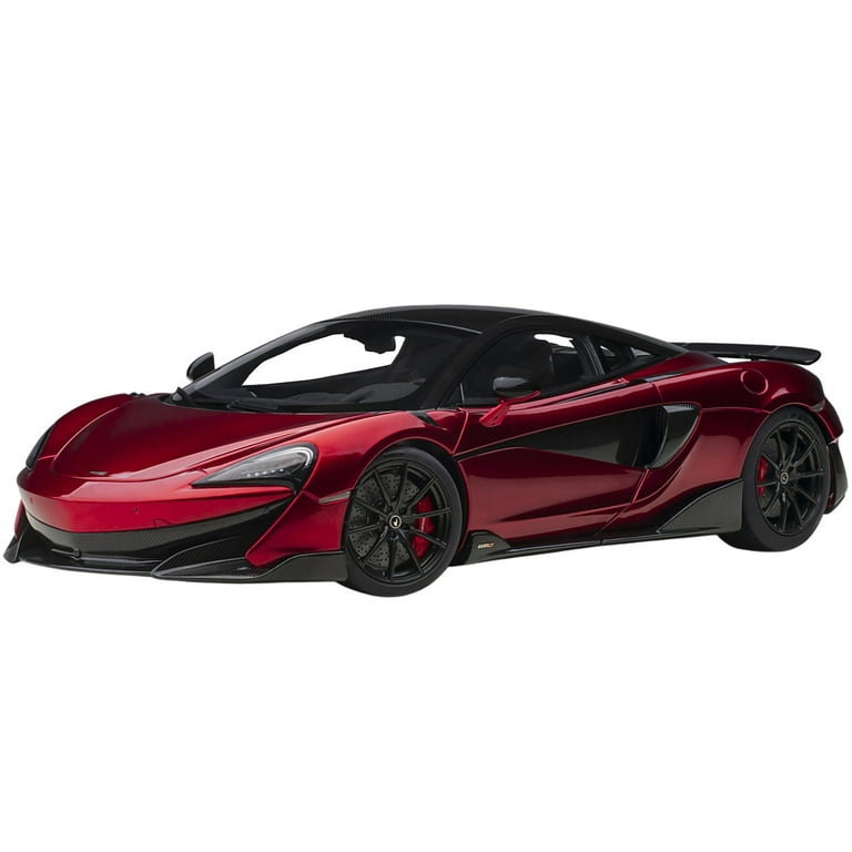 McLaren 600LT Vermillion Red and Carbon 1/18 Model Car by Autoart