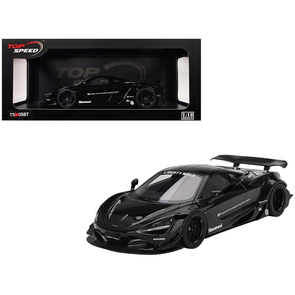 McLaren 720S "LB-Works" Black "Tokyo Auto Salon 2024" 1/18 Model Car by Top Speed
