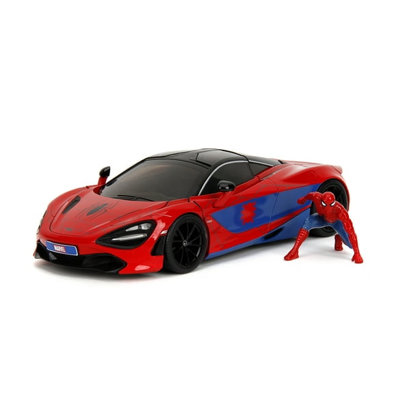 McLaren 720S w/Spider-Man Diecast Figure, "Marvel Spider-Man" - Jada Toys 35764 - 1/24 Scale Diecast Model Car