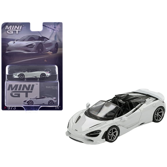 McLaren 750S Spider Cirrus Gray Limited Edition 1/64 Diecast Model Car by Mini GT