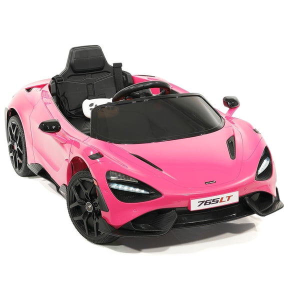 McLaren 765LT 12V Kids Ride-On Car with R/C Parental Remote (Pink)