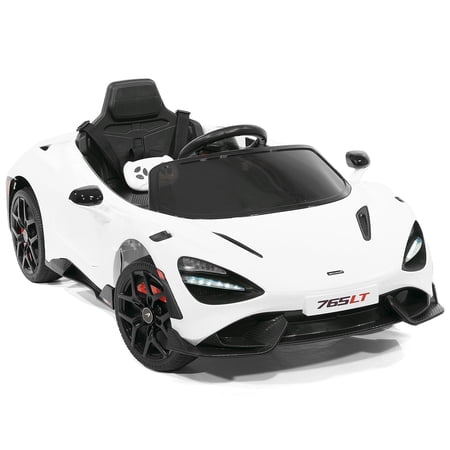 McLaren 765LT 12V Kids Ride-On Car with R/C Parental Remote (White)