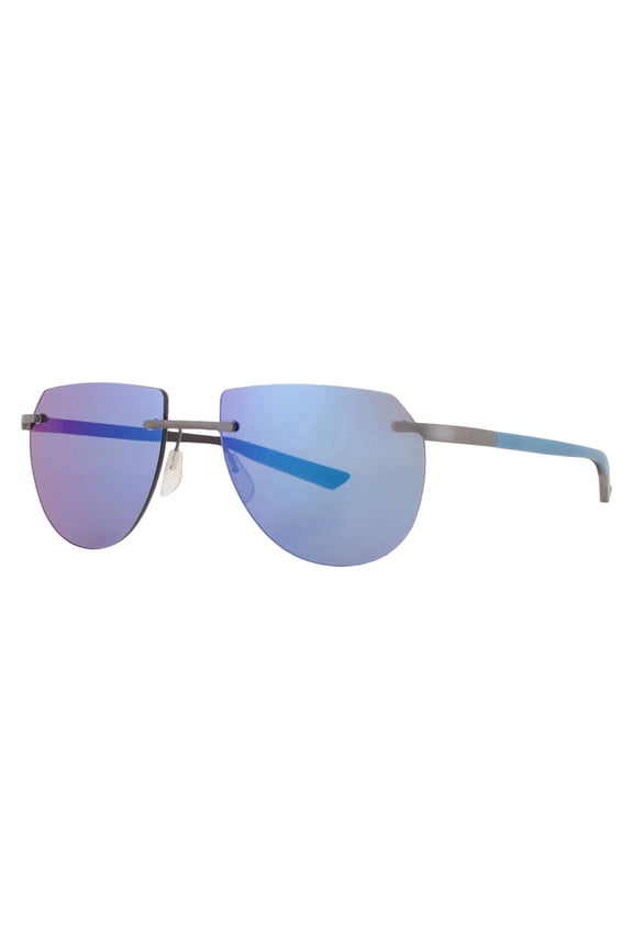 Blue Mirror Irregular Unisex Sunglasses MLMS-85S01 C04 57