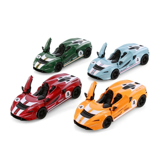 McLaren Elva Convertible Livery Edition, 4-Pack - Kinsmart 5462DF - 1/36 Scale Diecast Model Cars