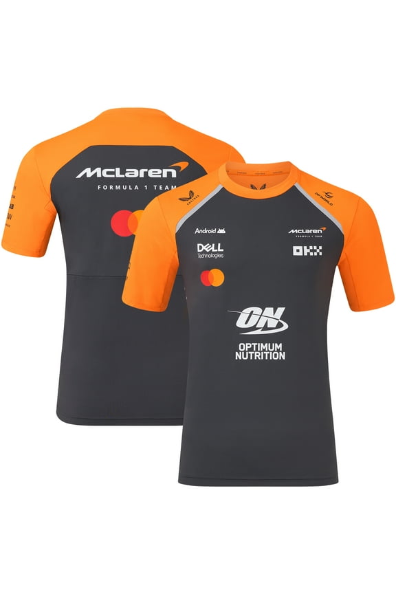 Men's McLaren  Anthracite/Orange McLaren F1 Team 2025 Replica Set Up T-Shirt