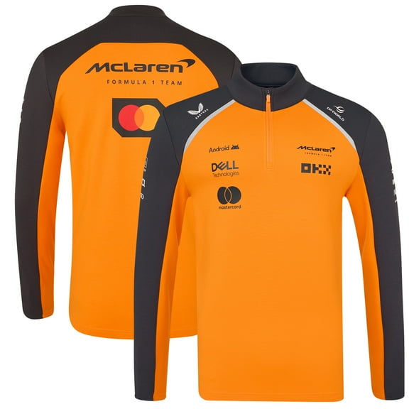 Unisex McLaren  Orange/Anthracite McLaren F1 Team 2025 Replica Midlayer Quarter-Zip Jacket
