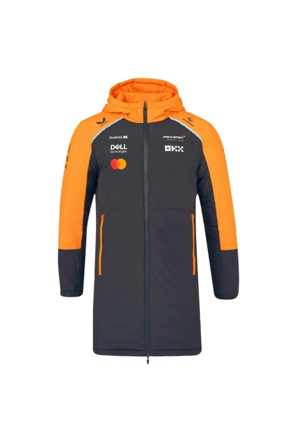 McLaren F1 2025 Team Longline Padded Jacket - Phantom