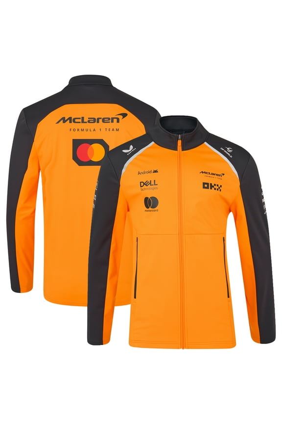 Unisex McLaren Orange/Anthracite McLaren F1 Team 2025 Replica Soft Shell Full-Zip Jacket