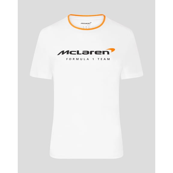 McLaren F1 Kids Core Essentials Logo T-Shirt - Youth White/Papaya/Black