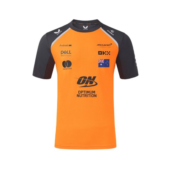 McLaren F1 Men's 2025 Oscar Piastri Team Set Up T-Shirt - Papaya/Phantom