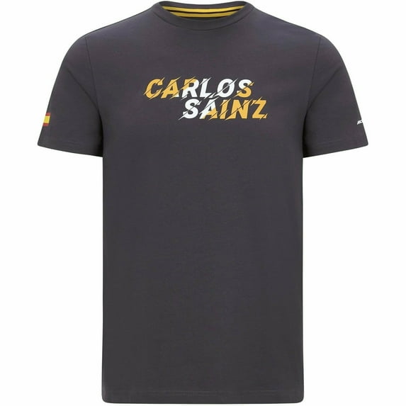 McLaren F1 Men's Carlos Sainz #55 Graphic T-Shirt Anthracite/Blue