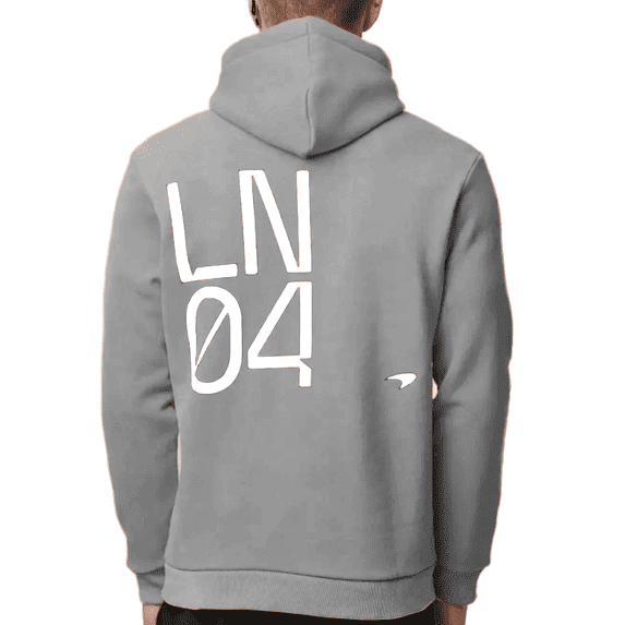 McLaren F1 Men's Lando Norris Core Hoodie - Nectarine/Black/Grey