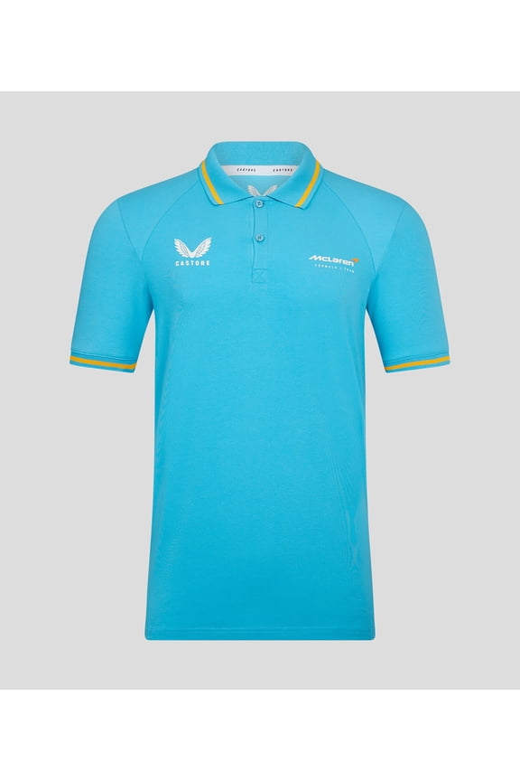 McLaren F1 Men's Lifestyle Polo Shirt- Black/Gray/Blue/White