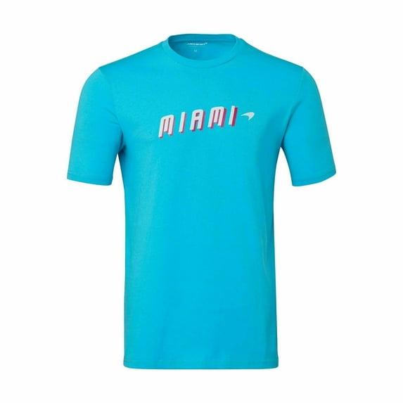 McLaren F1 Men's Miami Neon Graphic T-Shirt-Black/White/Vice Blue/Beetroot Purple/Crystal Rose/Aqua Sky