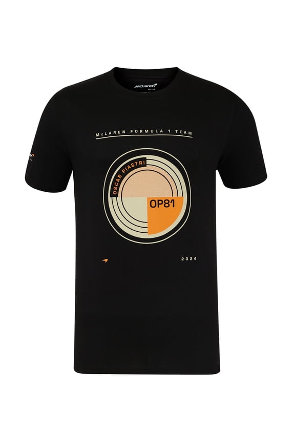 McLaren F1 Oscar Piastri Circular T-Shirt - Caviar Black