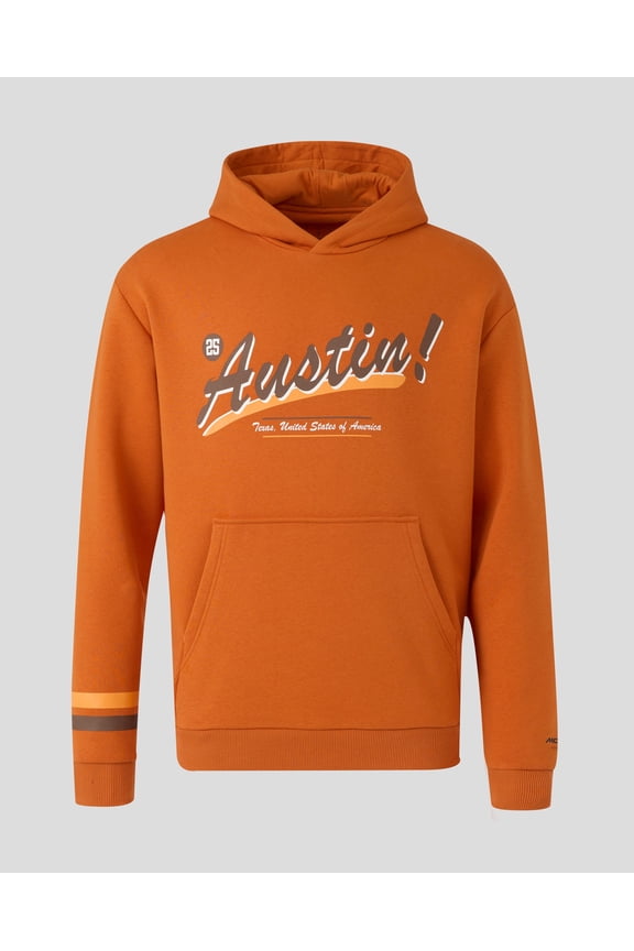 McLaren F1 USA Austin GP Stripe Sleeve Hoodie - Burnt Orange
