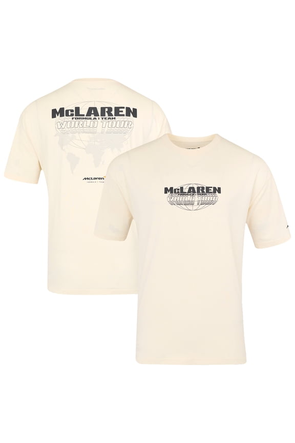 Unisex Cream McLaren F1 Team 2025 World Tour Graphic T-Shirt