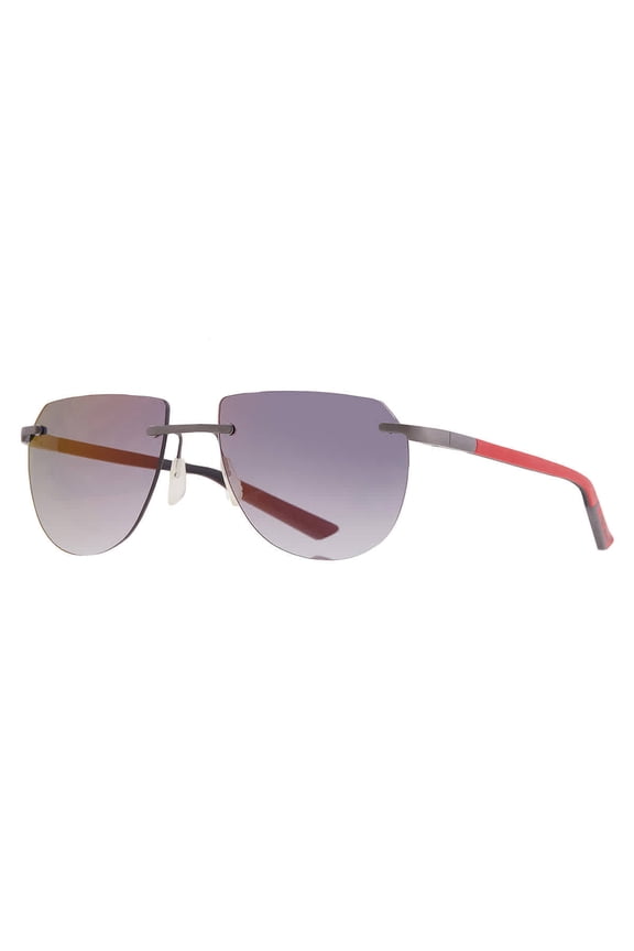 Gray Gradient Irregular Unisex Sunglasses MLMS-85S01 C01 57