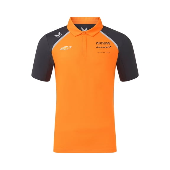 McLaren Indy Car 2025 Men's Team Polo Shirt - Papaya